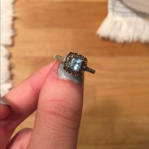 Blue topaz ring